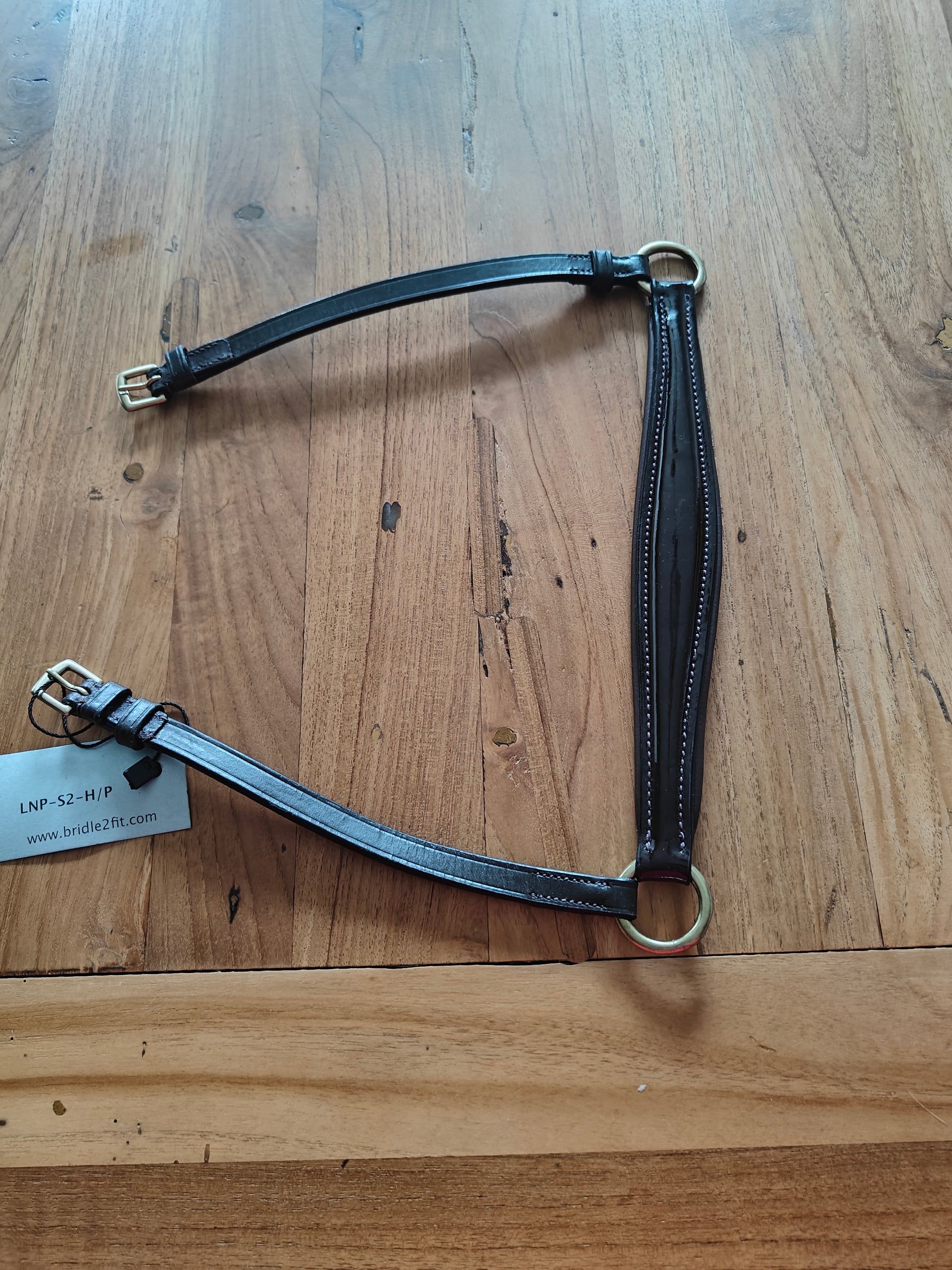 Bridle2fit Neusriem cob bruin lak onderlegd