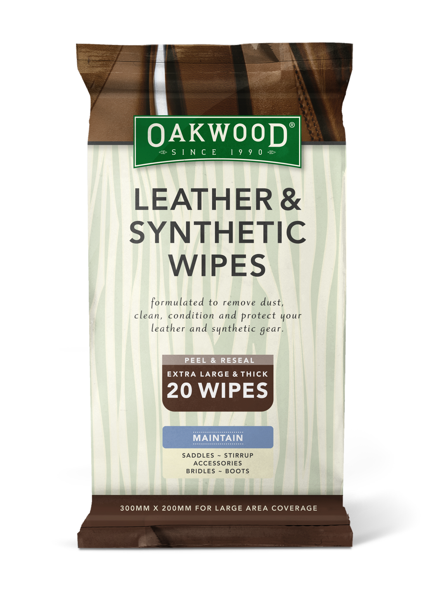 Oakwood leather en synthetic wipes