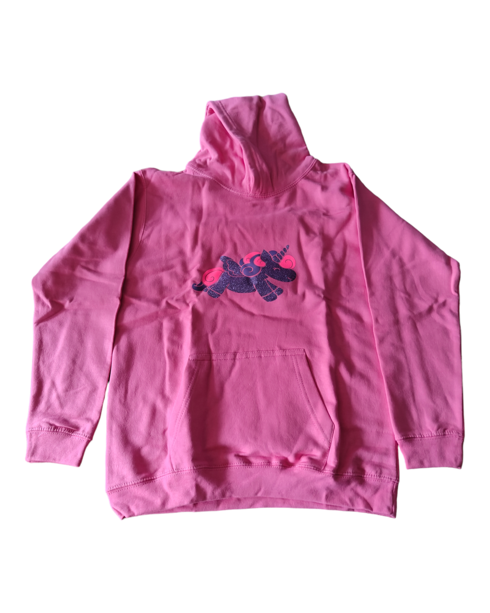 Mooie hoodie met unicorn opdruk maat 12 - 13 jaar.