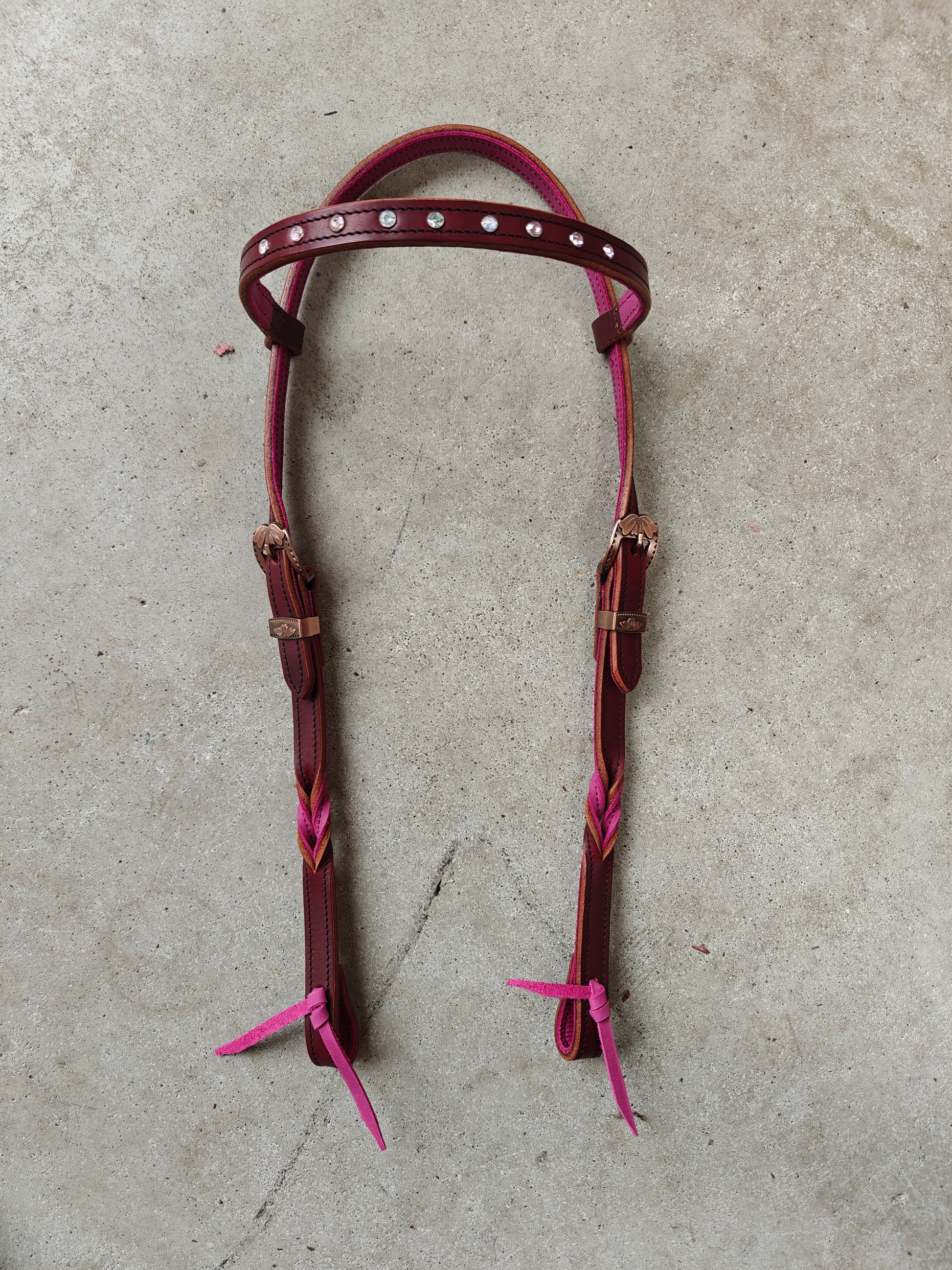 Western hoofdstel pink